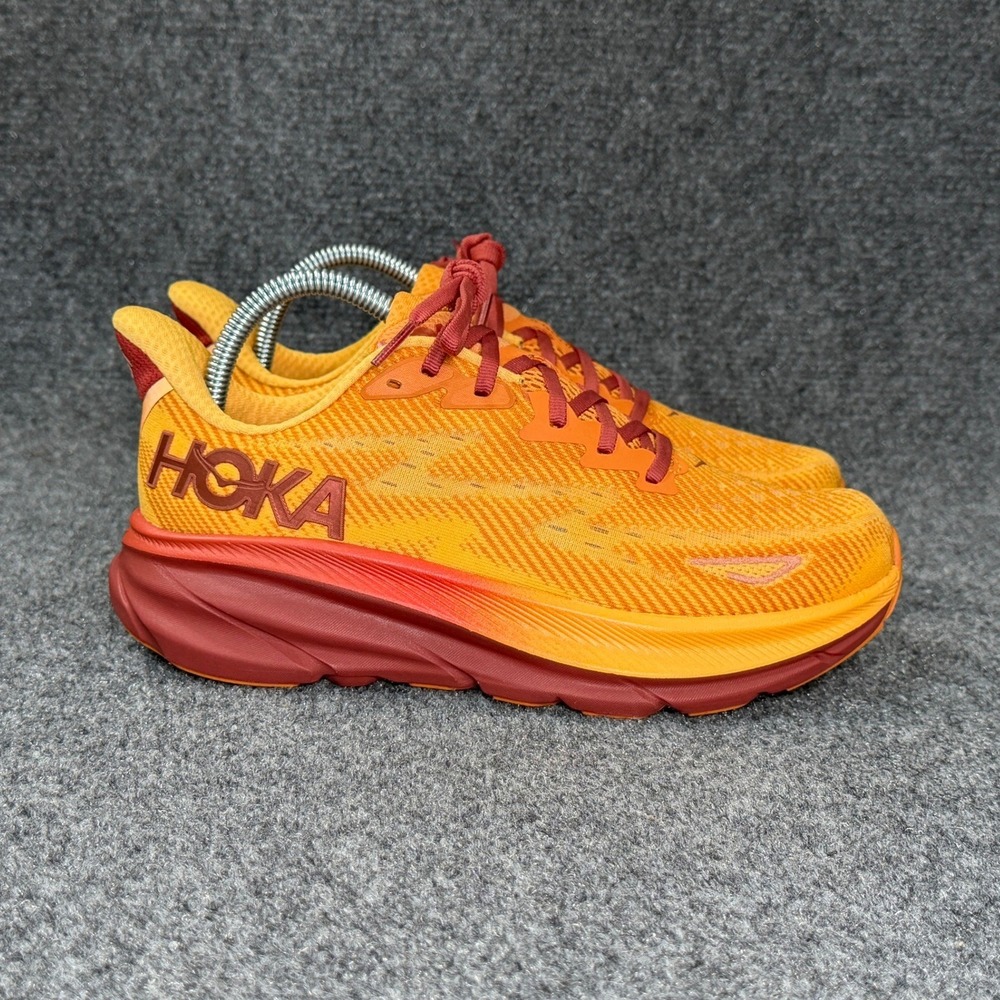 Hoka Clifton 9 Running Shoes Women's 8 Amber Haze Sherbet Athletic Run Training